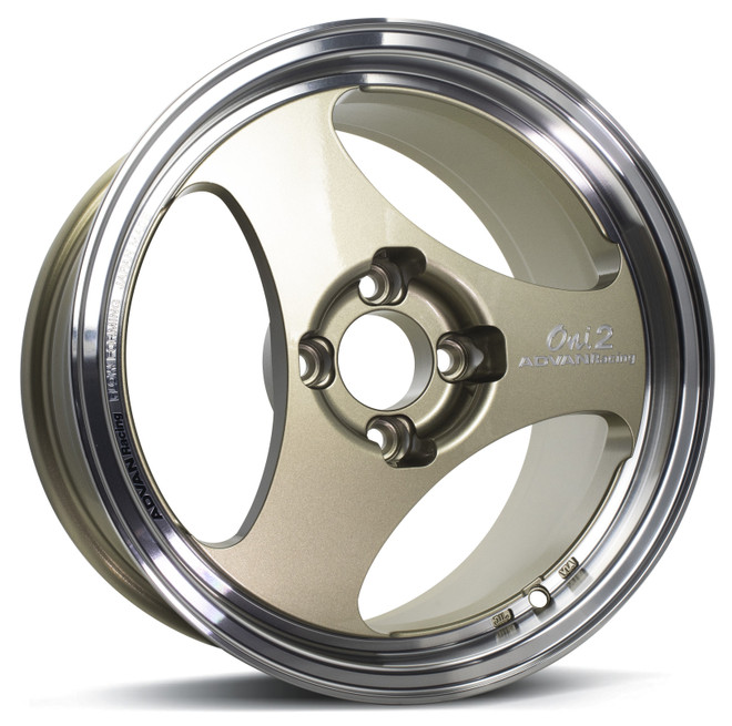 ONI2 15X5.5 +38 4-100 MACHINING & CHAMPAGNE GOLD