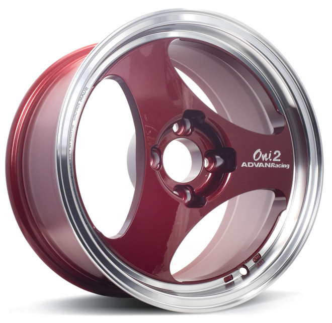 ONI2 15X6.5 +35 4-100 MACHINING & RACING CANDY RED