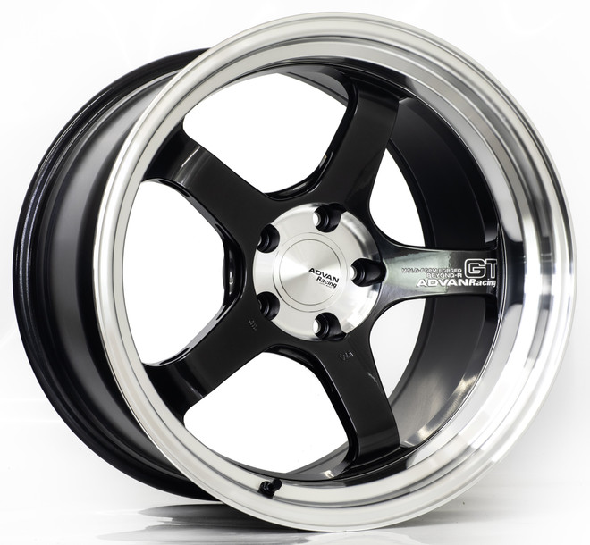 GT BEYOND-R 18X9.5 +25 5-112 DIAMOND CUT & DARK PLATINUM BLACK