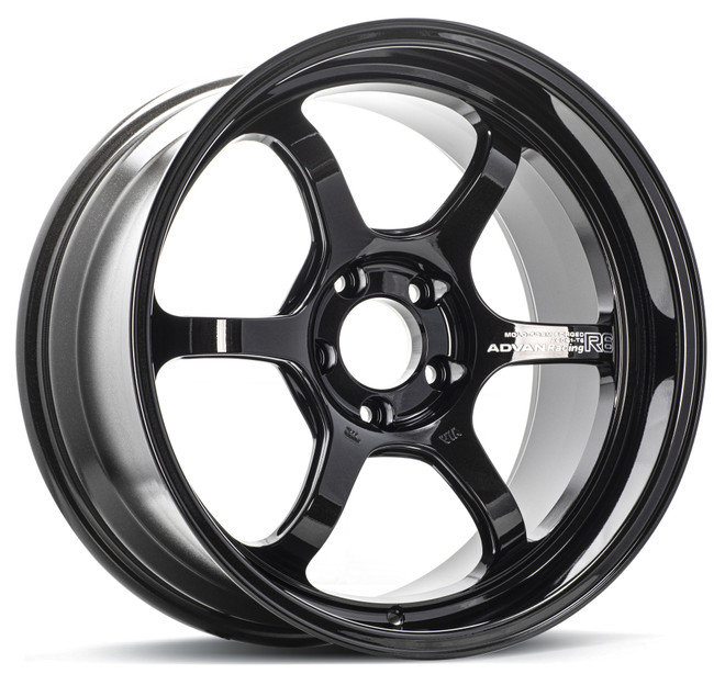 R6 18X8.5 +45 5-100 RACING TITANIUM BLACK