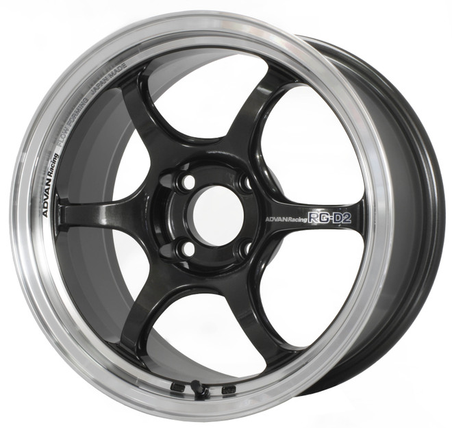 RG-D2 15X5.0 +45 4-100 MACHINING & BLACK GUNMETALLIC