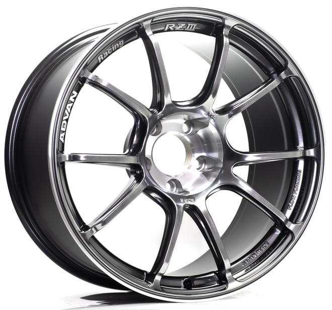 RZII 16X5.5 +38 4-100 RACING HYPER BLACK & RING