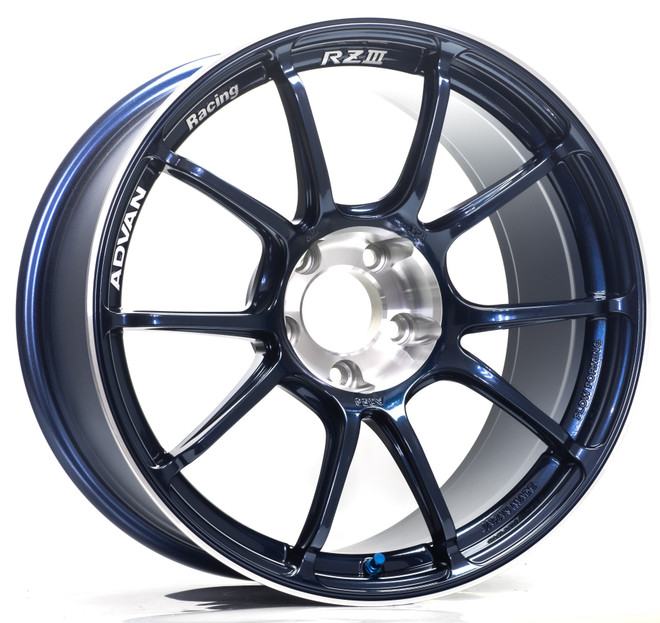 RZII 18X9.0 +25 5-114.3 RACING INDIGO BLUE & RING