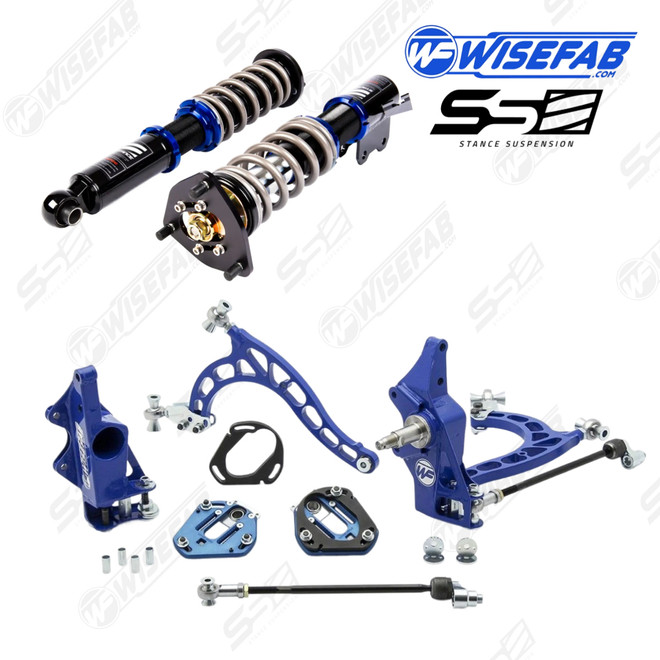 STANCE / WiseFab - Nissan S13 Front V2 Drift Angle Lock Kit with Rack Offset Spacers XR1 Combo