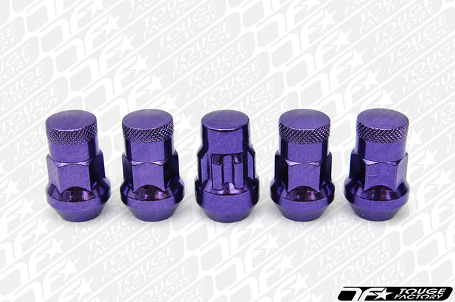 MUTEKI SR35 Closed Ended Lug Nut (Chrome Purple) with Lock Set
