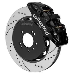 Wilwood (Black) AERO6 Big Brake Front Brake Kit with 14" Diameter Drilled and Slotted Rotors for 240SX 89-98/ SKYLINE 89-94