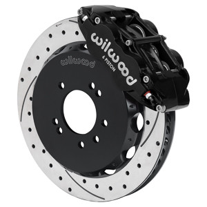 Wilwood (Black) Forged Narrow Superlite 6R Big Brake Front Brake Kit (Hat) 12.88" Drilled and Slotted Rotors NISSAN SKYLINE 99-02