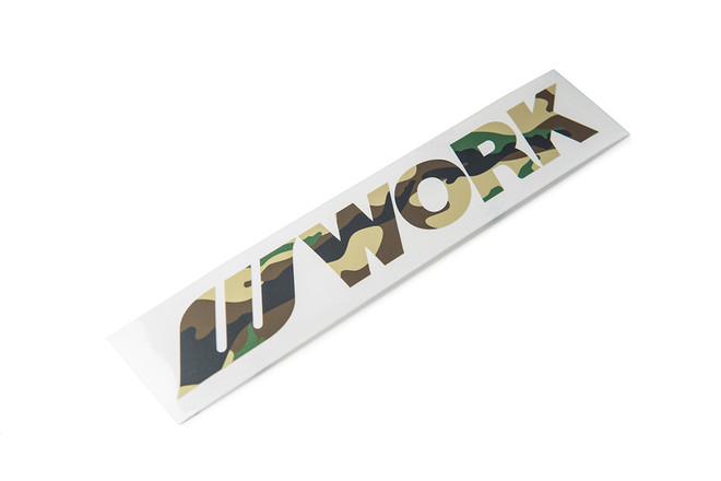 Work Wheels Logo Camo Sticker - Standard Camo 