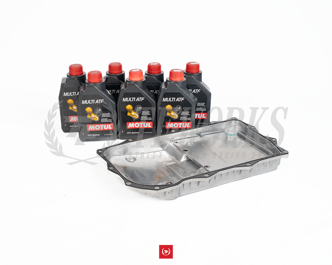 8hp70 Aluminum Oil Pan with Removable Filter + Motul Multi ATF Fluid