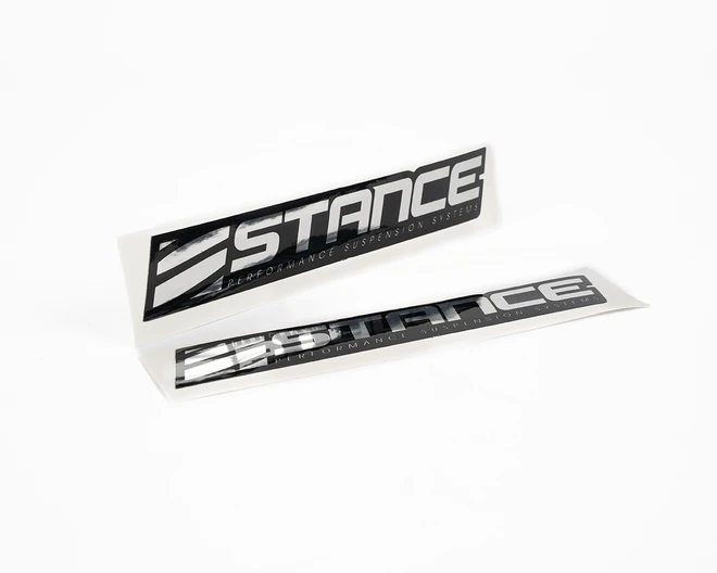 Stance Suspension Sticker - Black & Chrome