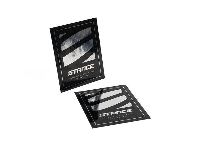 Stance Suspension Sticker - Silver Square