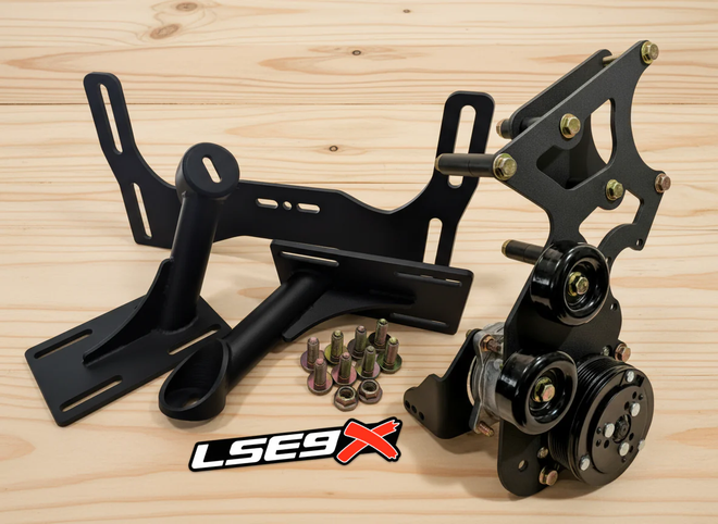 LSE9X - E9X, E8X Full LS Swap Kit - Sanden Ac Accessory Drive