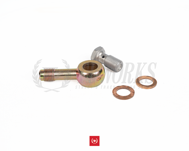 Extended Turbo Oil Feed Banjo Kit for Garrett Turbos - Oil Restricted