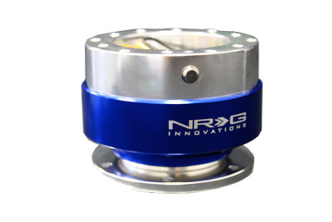 NRG Gen 1.0 Quick Release- Silver Body/ Blue Ring 