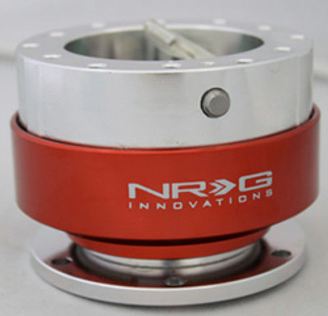 NRG Gen 1.0 Quick Release- Silver Body/ Red Ring 