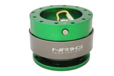 NRG Quick Release Gen 2.0 - Green Body w/ Titanium Chrome Ring