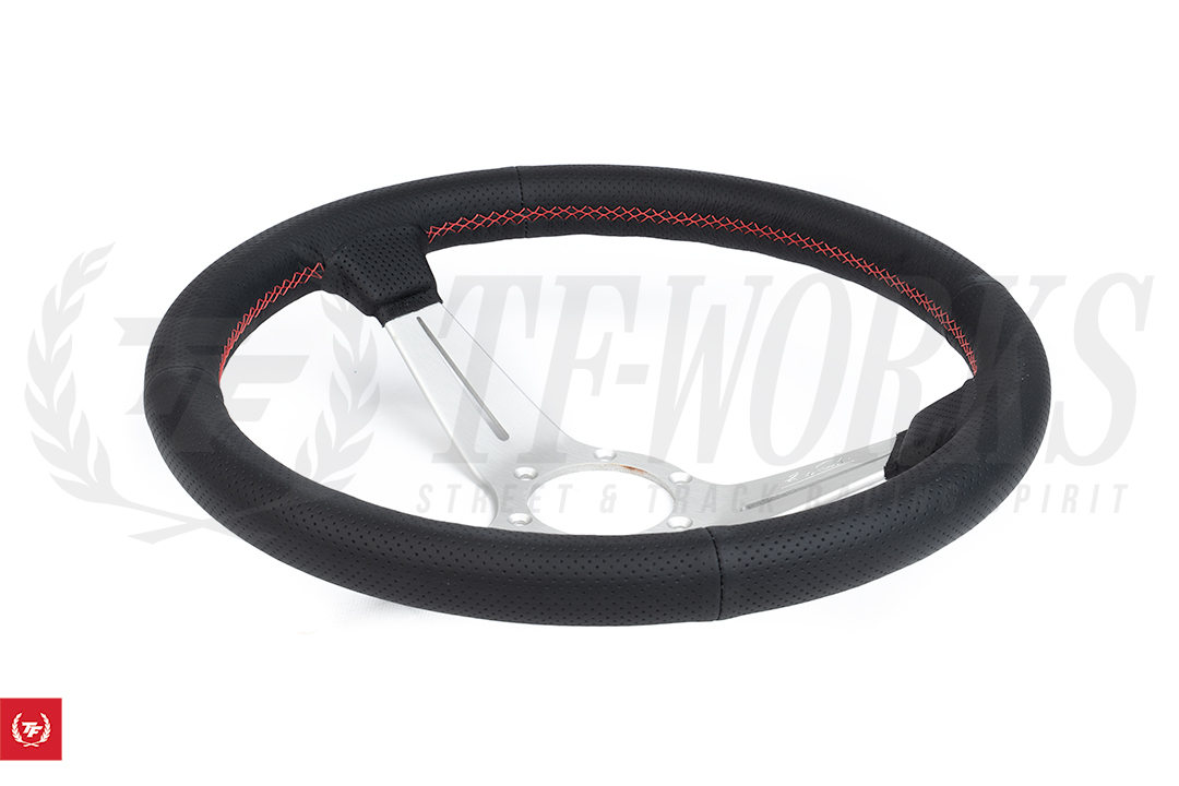 Nardi Sport Rally Deep Corn Perforated Leather, Silver Spoke 350mm