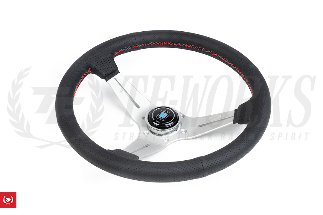 Nardi Sport Rally Deep Corn Perforated Leather, Silver Spoke