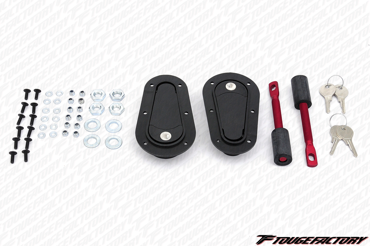 AeroCatch Hood Latch Pin Flush Locking Kit - Black