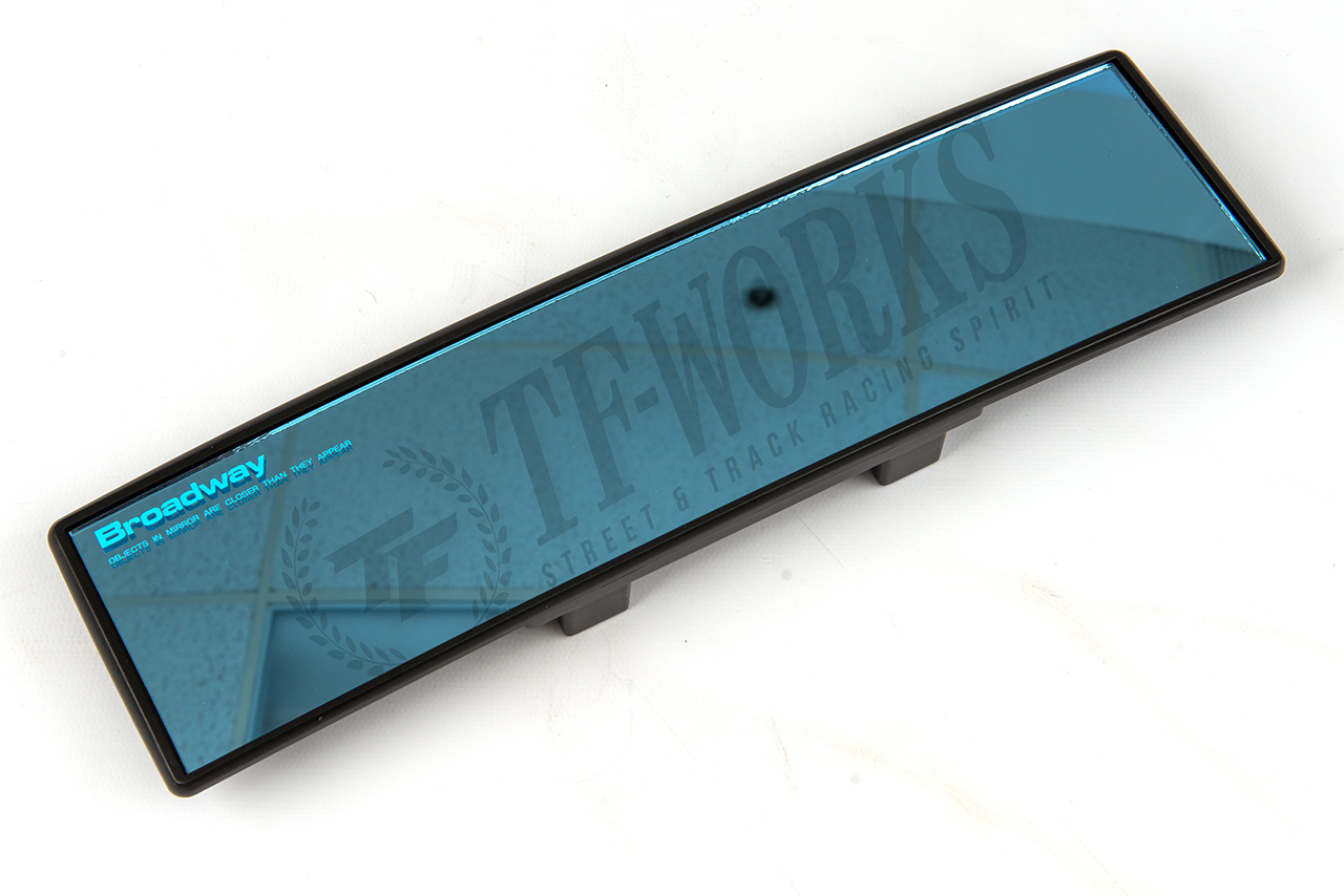 Broadway Wide Angle Rear View Mirror 300mm Length Blue Convex TF Works / Touge Factory