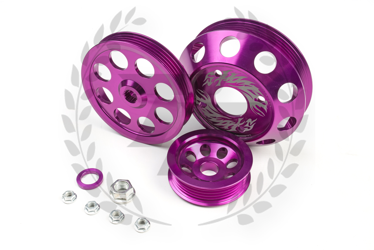 TF Lightweight Aluminum Pulley Kit SR20DET Purple