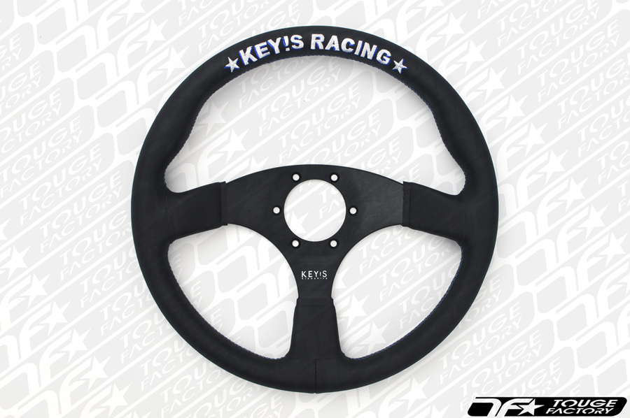 KEY’S RACING Flat Type Steering Wheel (350mm/Leather)