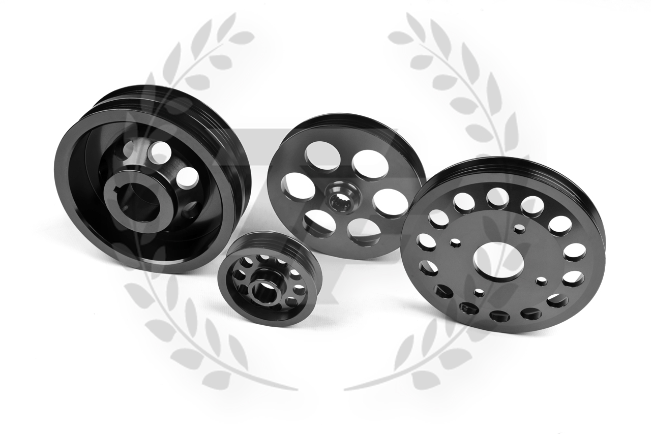 ryuページ TF Lightweight Aluminum Pulley Kit Nissan 300ZX Z32 VG30 - Black