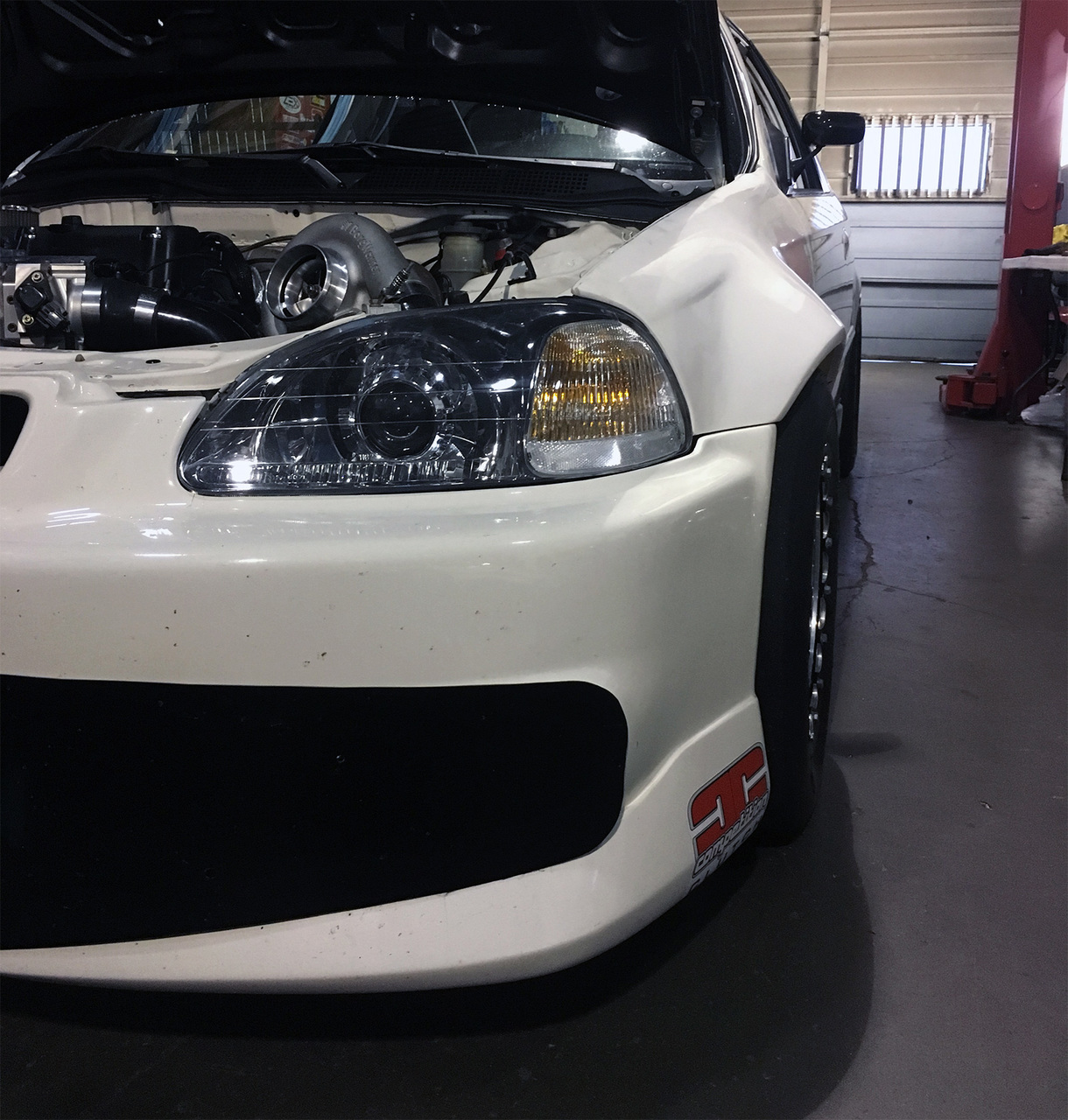 TFWorks Honda Civic EK Kouki (99-00) +50mm Wide front fenders