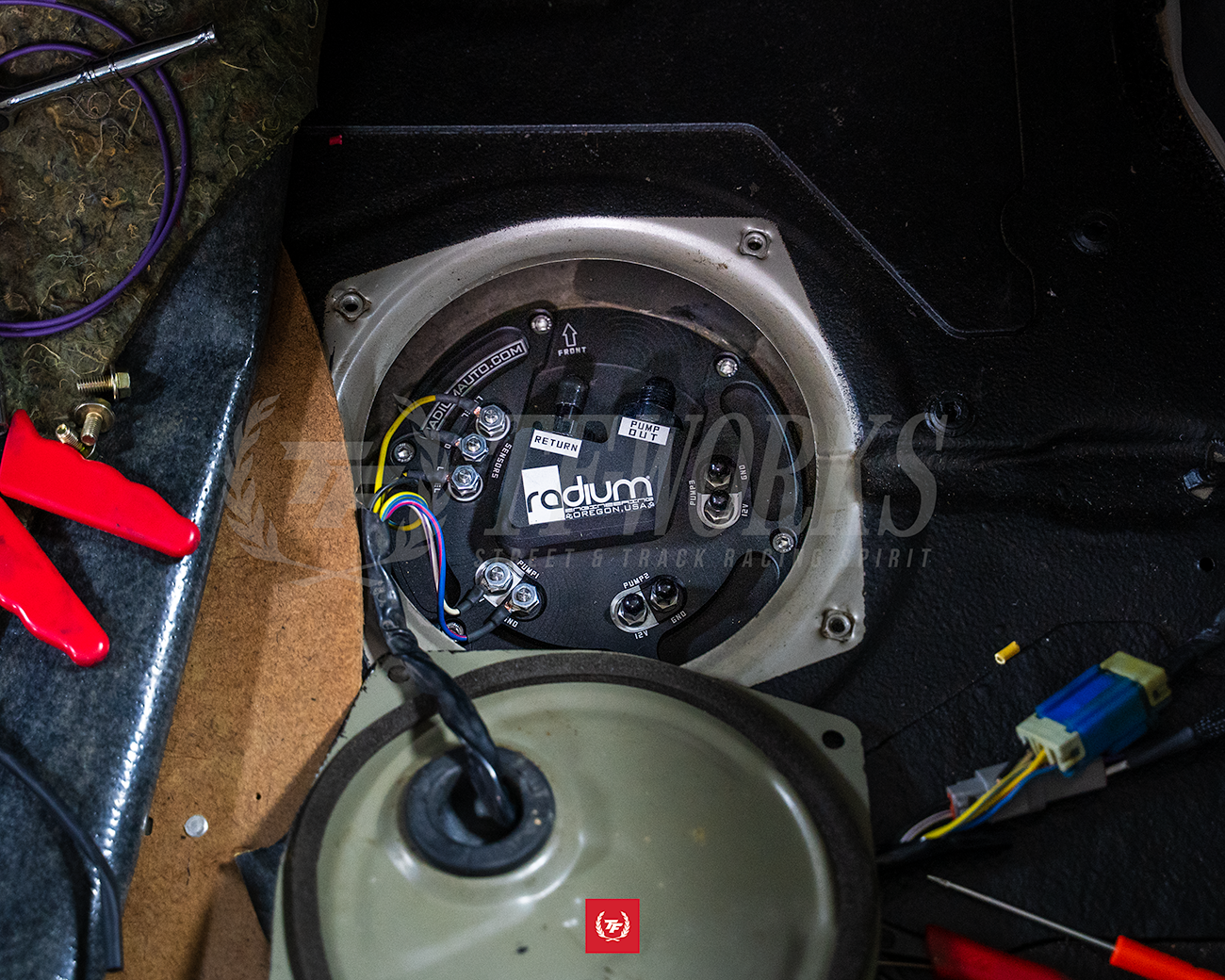 Radium Billet Fuel Hanger for Nissan S13 and Skyline R32 - Pumps