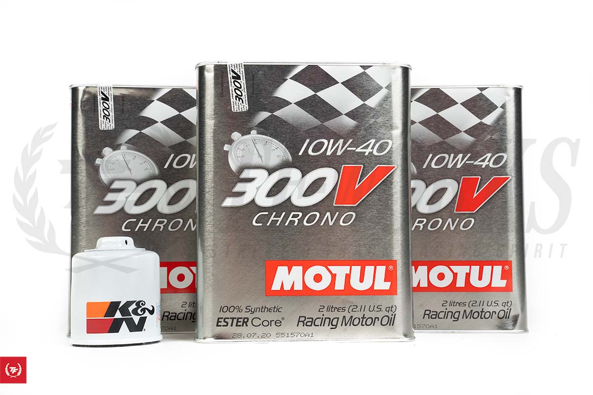 SR20DET & KA24DE Motul 300V Engine Oil + K&N Oil Filter for Stock Oil Pan