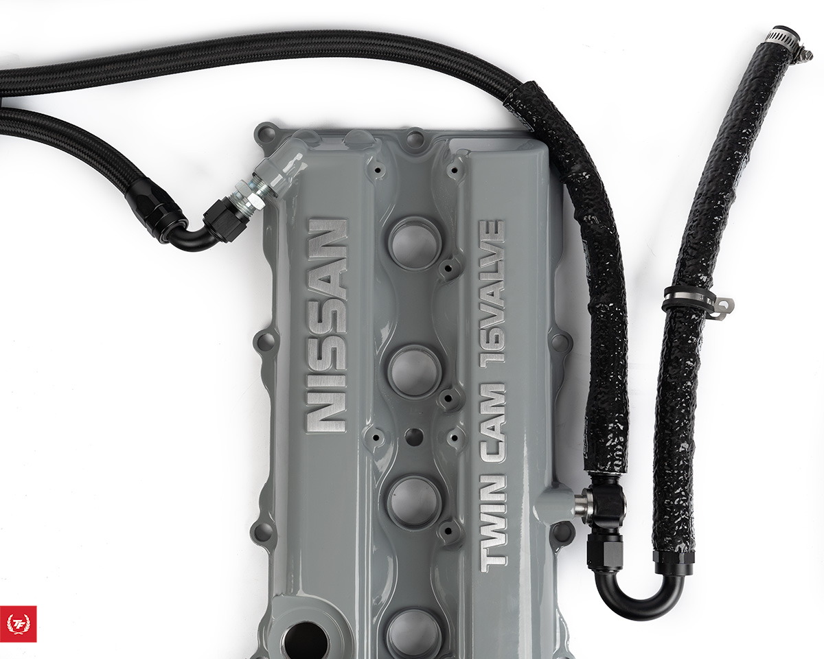 TF-Works S13 SR20DET Oil Catch Can Kit with Lines and Fittings