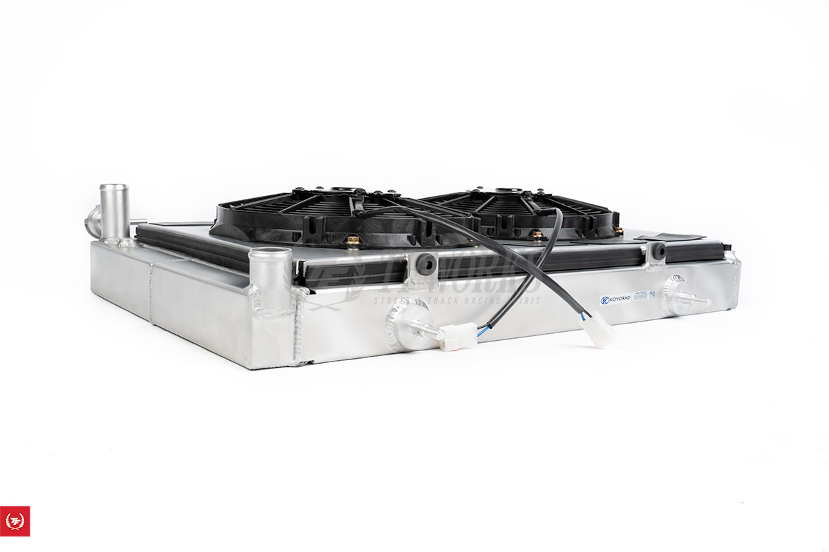 Kswap Koyo Radiator + Aluminum Fan Shroud with SPAL Fans TF Works