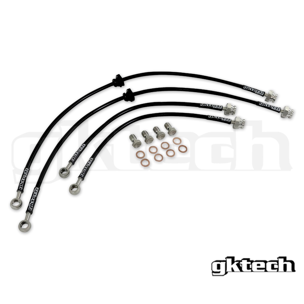GKtech S13 240SX Braided Brake Lines (Front & Rear Set)