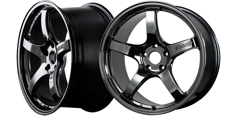 RAYS gramLIGHTS 57CR 18インチ8.5j+50 114.3 Gram Lights 57CR 18x9.5 +38 5-114.3 RBC Wheel (RAYS Black Chrome