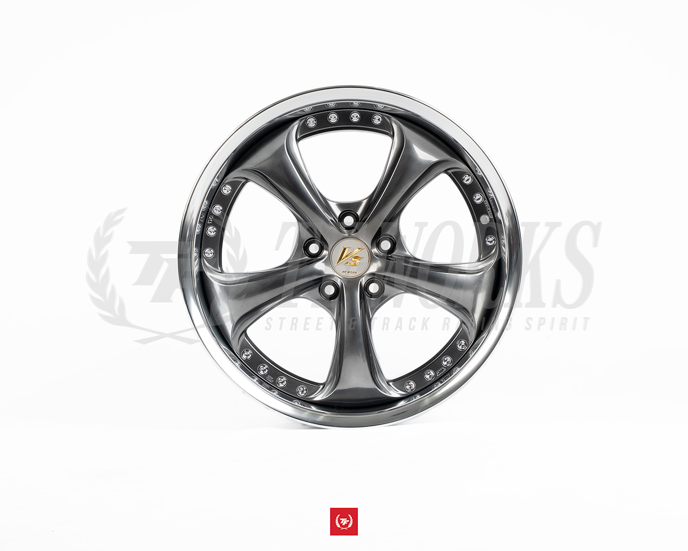 Work VS-KF# 18x9.5 +21 5x114.3 - Brilliant Silver Black