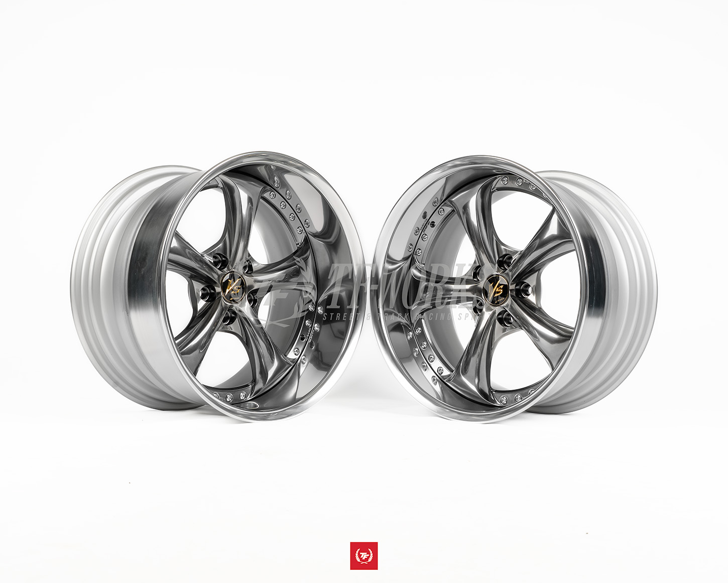 Work VS-KF# 18x9.5+2 / 18x10.5-11 5x114.3 - Brilliant Silver Black