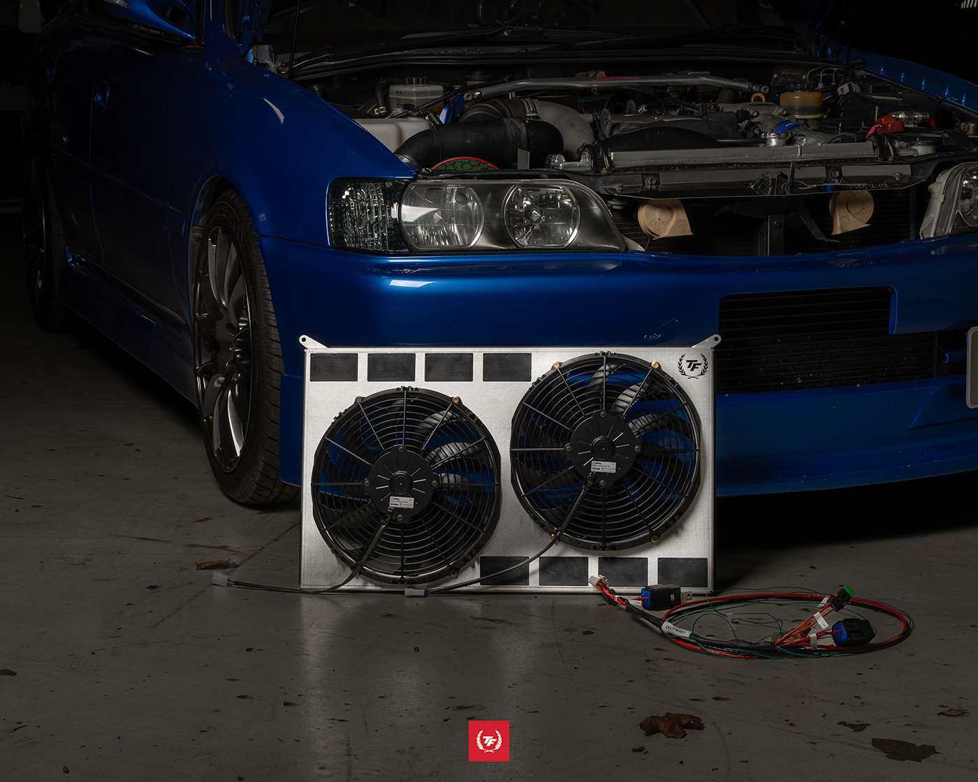 JZX90 ファン JZX90 / JZX100 Fan Shroud Kit with Dual 12
