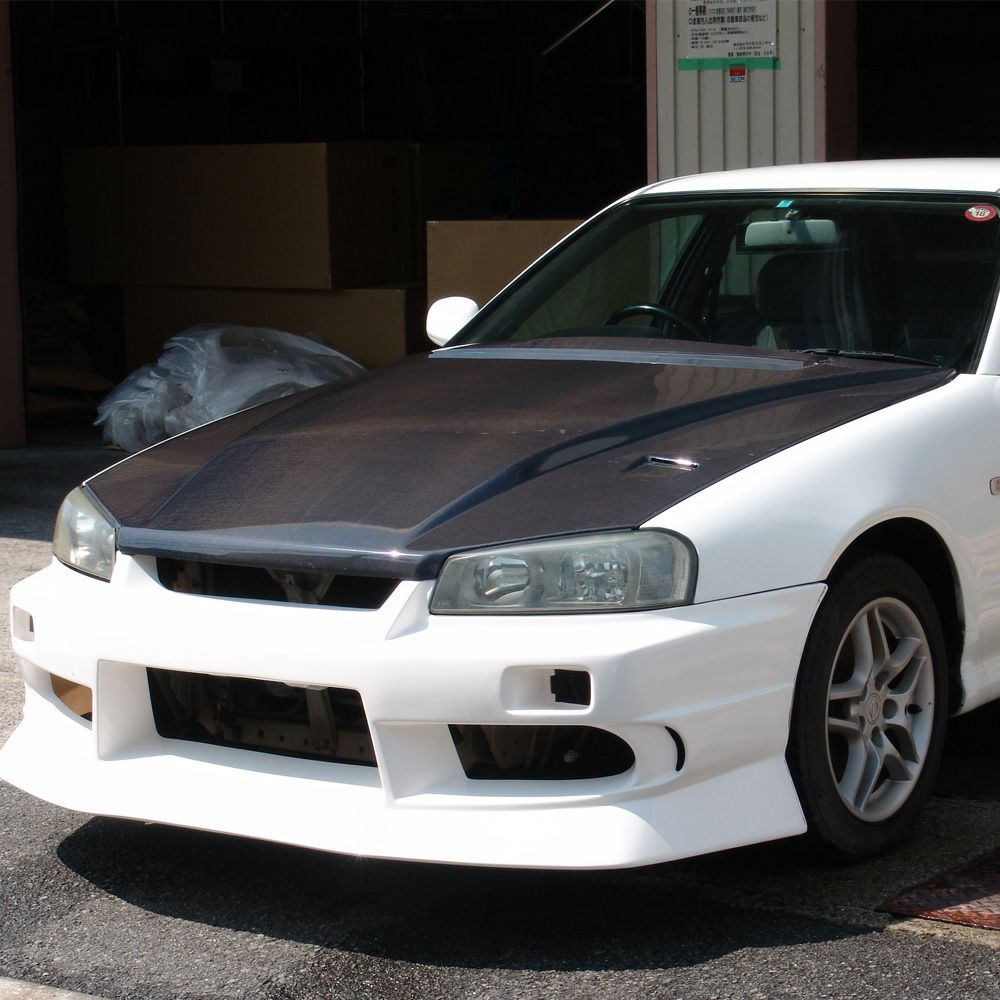 Origin Labo Nissan R34 Skyline Type 2 Vented Hood FRP - Touge Factory