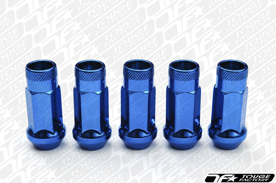 MUTEKI SR48 Open Ended Racing Lug Nut Chrome Blue
