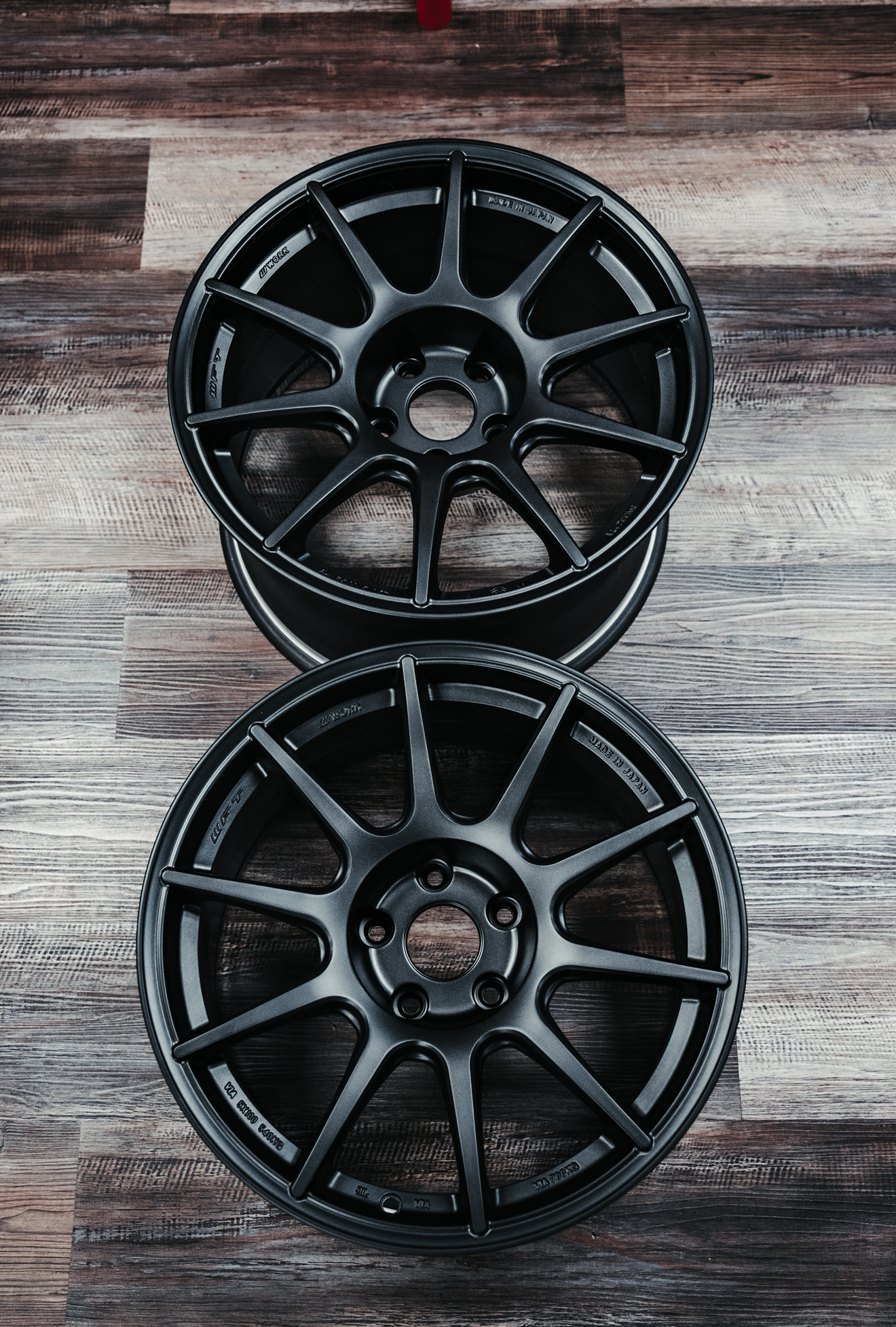 Work MCO 17x9+15 / 17x10+25 5x114.3 - Matte Black * Rare * - Touge