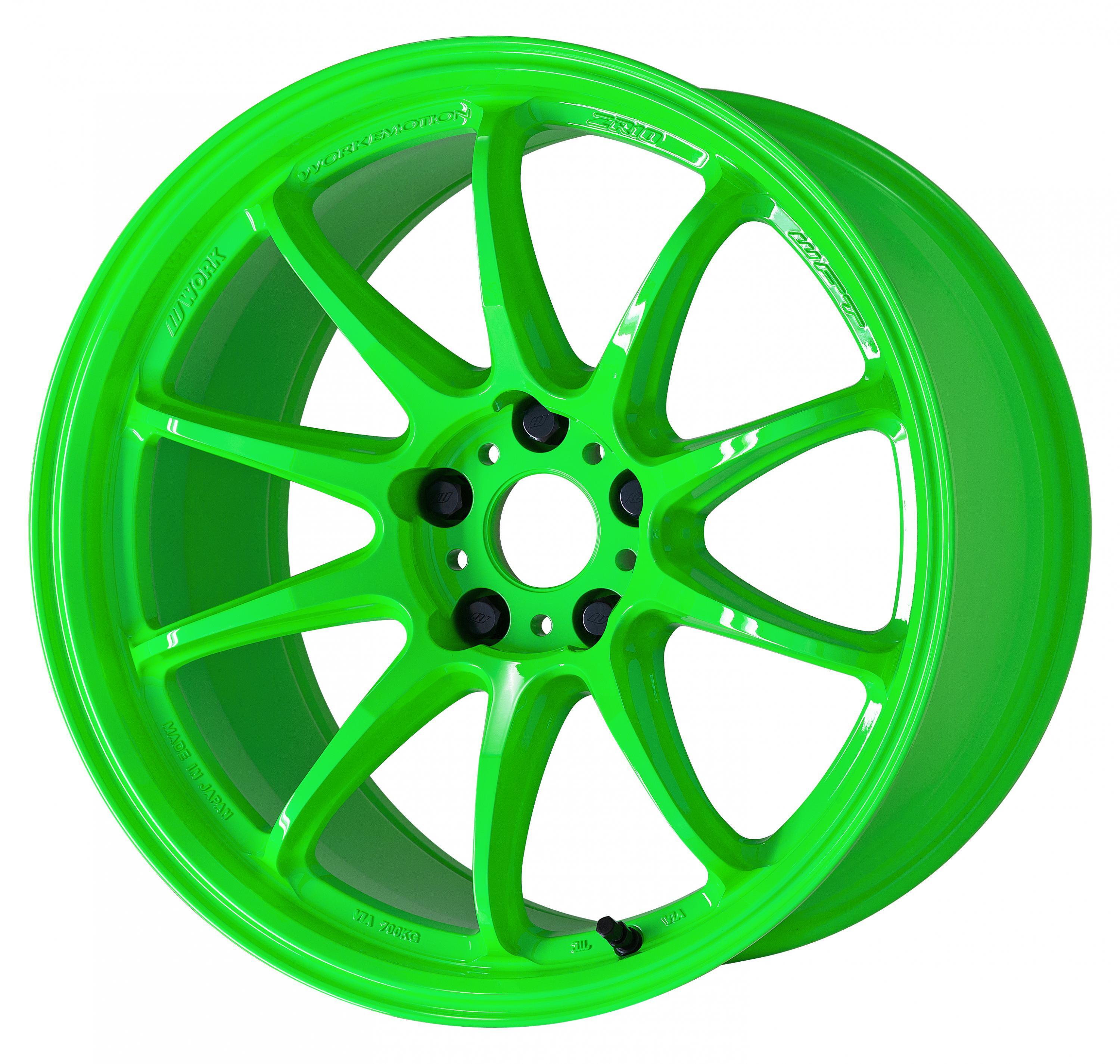 WORK EMOTION ZR10 18x7.5 +38 5x100 Energy Lime Green - Touge Factory