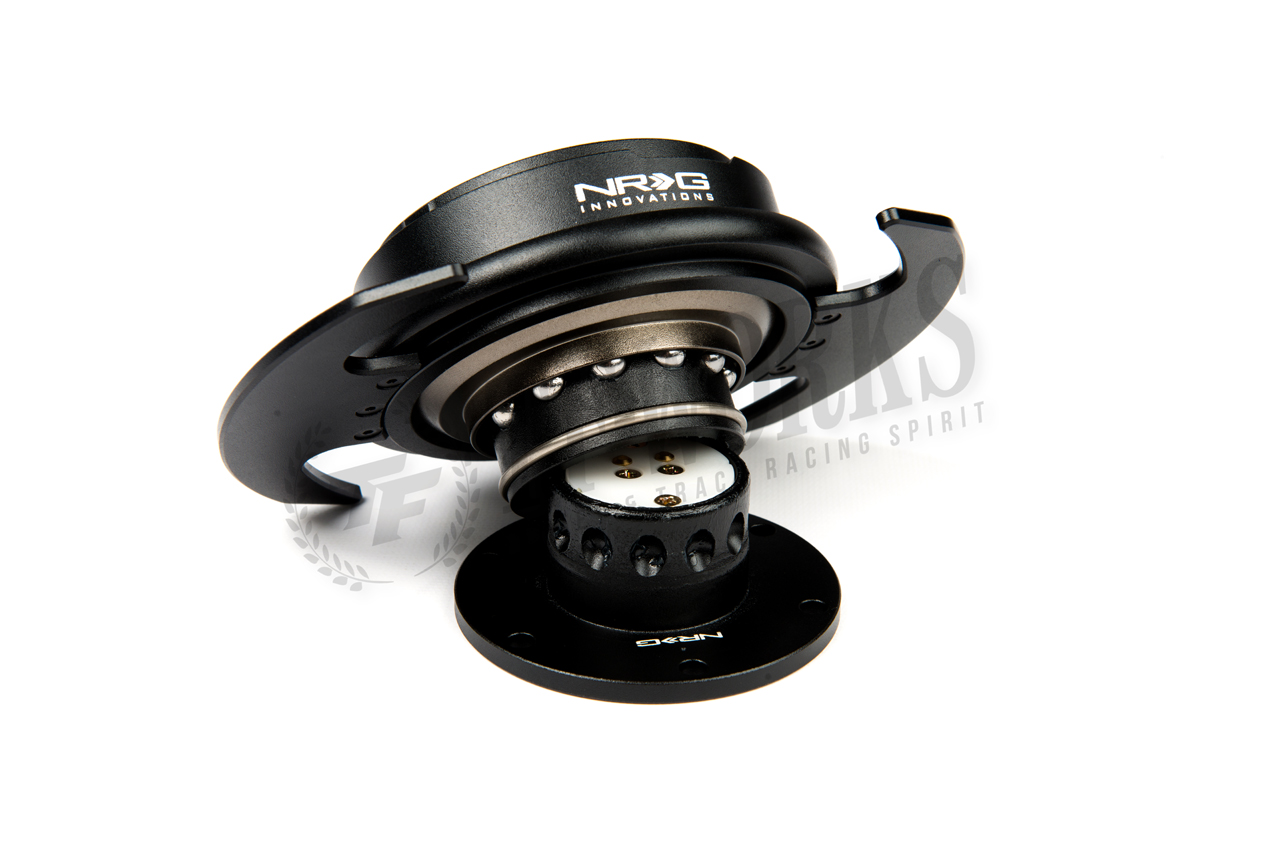 NRG Quick Release Kit - Black Body/ White Ring w/ Handles