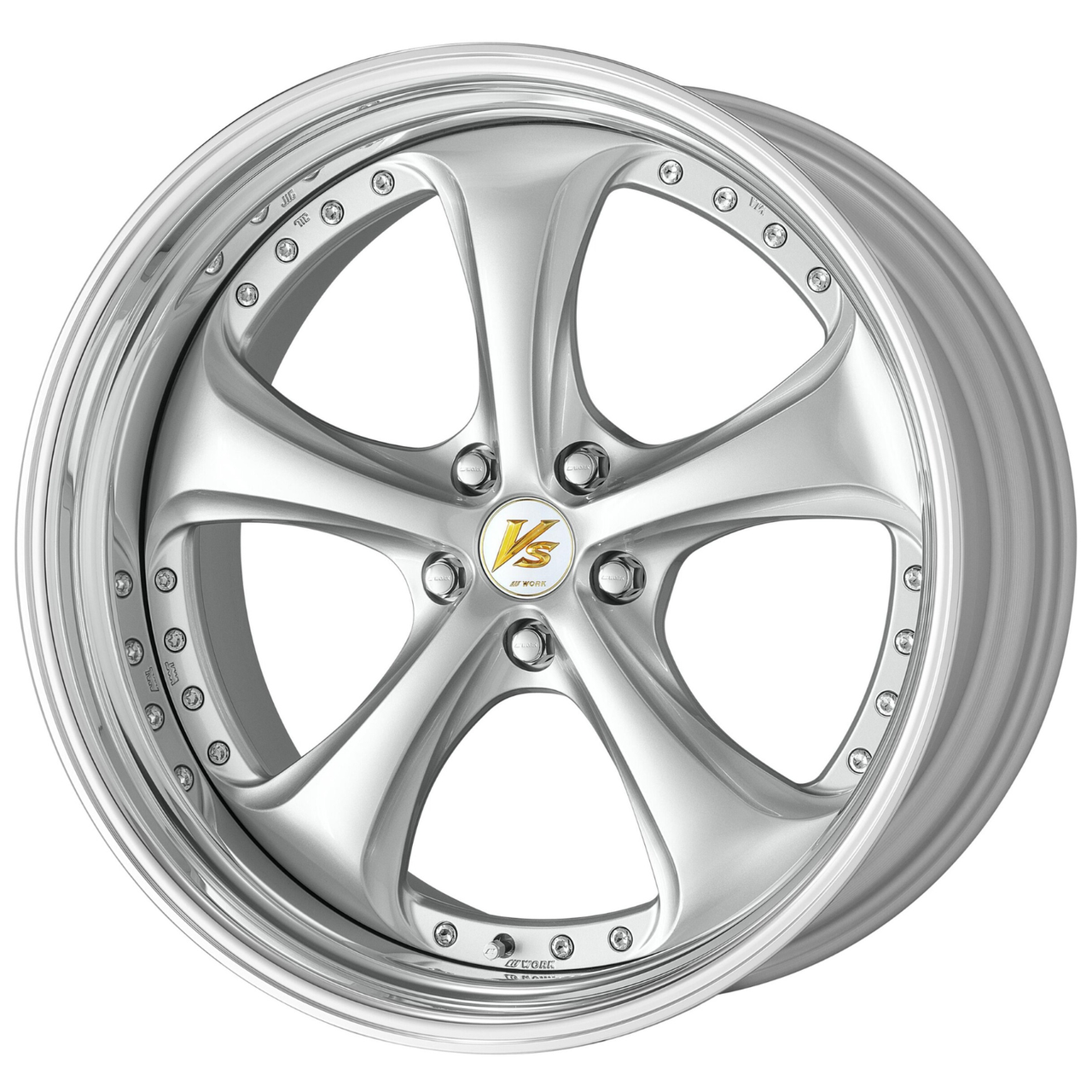 WORK VS-KF # 19x9.5 +9 5x114.3 Light Gray Silver (A Disk) (Step Rim)