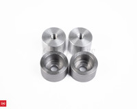 M6 Threaded Billet Aluminum Weld-On Bung with Steel Weld Cups - Pair