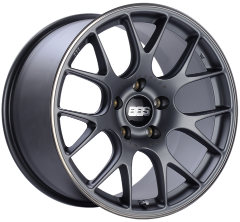 BBS CH-R 19x11 5x130 ET56 CB71.6 Satin Black Polished Rim Protector Wheel w/ Motorsport Etching main image 1