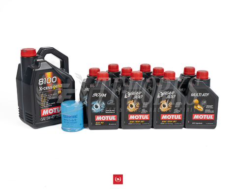 R32 GTR Complete Fluid Package - Motul 8100 - Touge Factory
