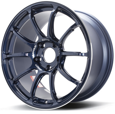Rz Rims RZ-F2 18X9.5 +44 5-100 RACING TITANIUM BLUE & RING
