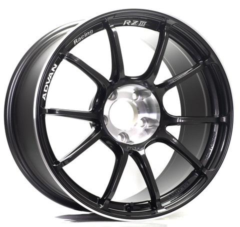 Rac R15gb RZII 16X7.0 +41 4-100 RACING GLOSS BLACK & RING