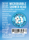 Chlorine filter beads for microbubble shower head
