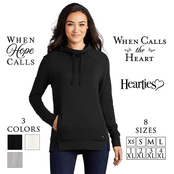 Ladies Sueded Cotton Blend Cowl Tee 